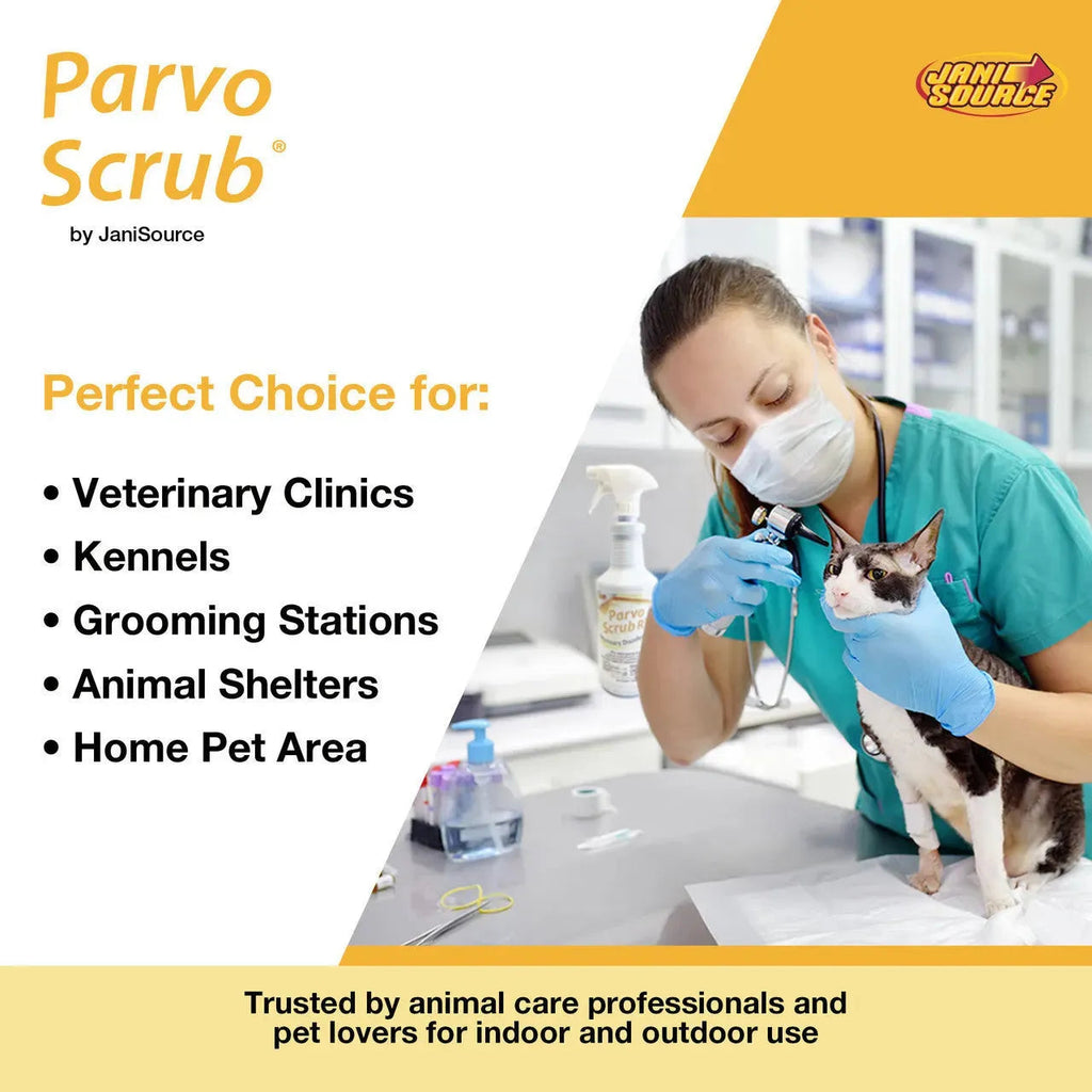 ParvoScrub II – EPA-Registered Super Concentrate Disinfectant for Kennels & Veterinary Use (1 Gal)