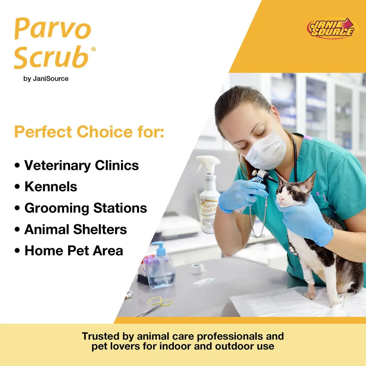 ParvoScrub II – EPA-Registered Super Concentrate Disinfectant for Kennels & Veterinary Use (1 Gal)