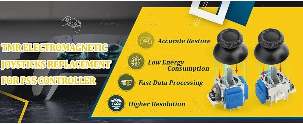 TMR Joystick Replacement Kit | No-Drift Analog Sensor Upgrade for PS5, PS4, and Xbox Controllers