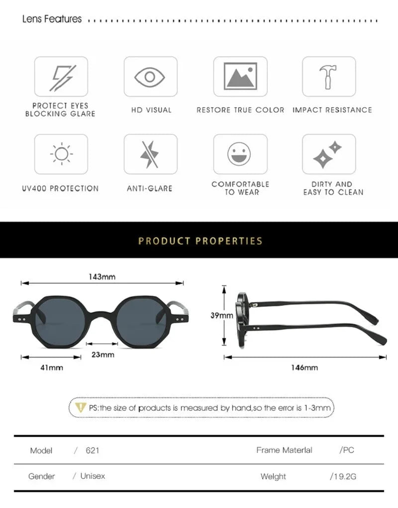 Retro Small Round Sunglasses | UV Protection for Men and Women