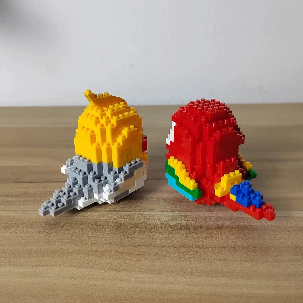 Colorful Parrot Micro Mini Building Blocks | Educational DIY Building Set for Kids and Adults
