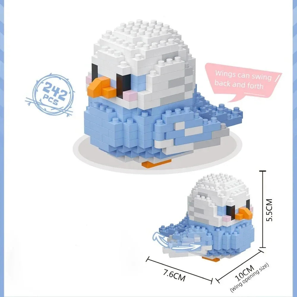 Colorful Parrot Micro Mini Building Blocks | Educational DIY Building Set for Kids and Adults