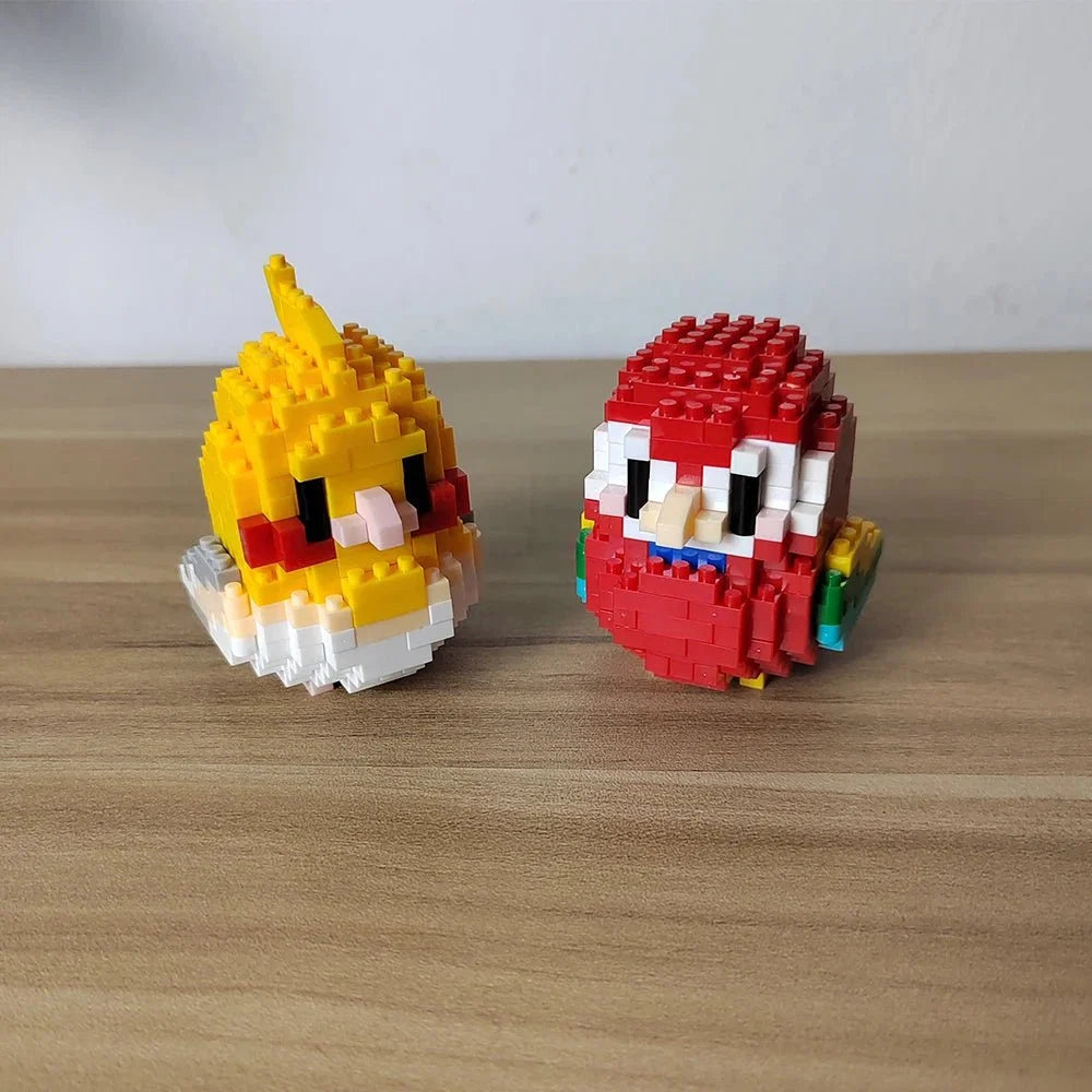 Colorful Parrot Micro Mini Building Blocks | Educational DIY Building Set for Kids and Adults