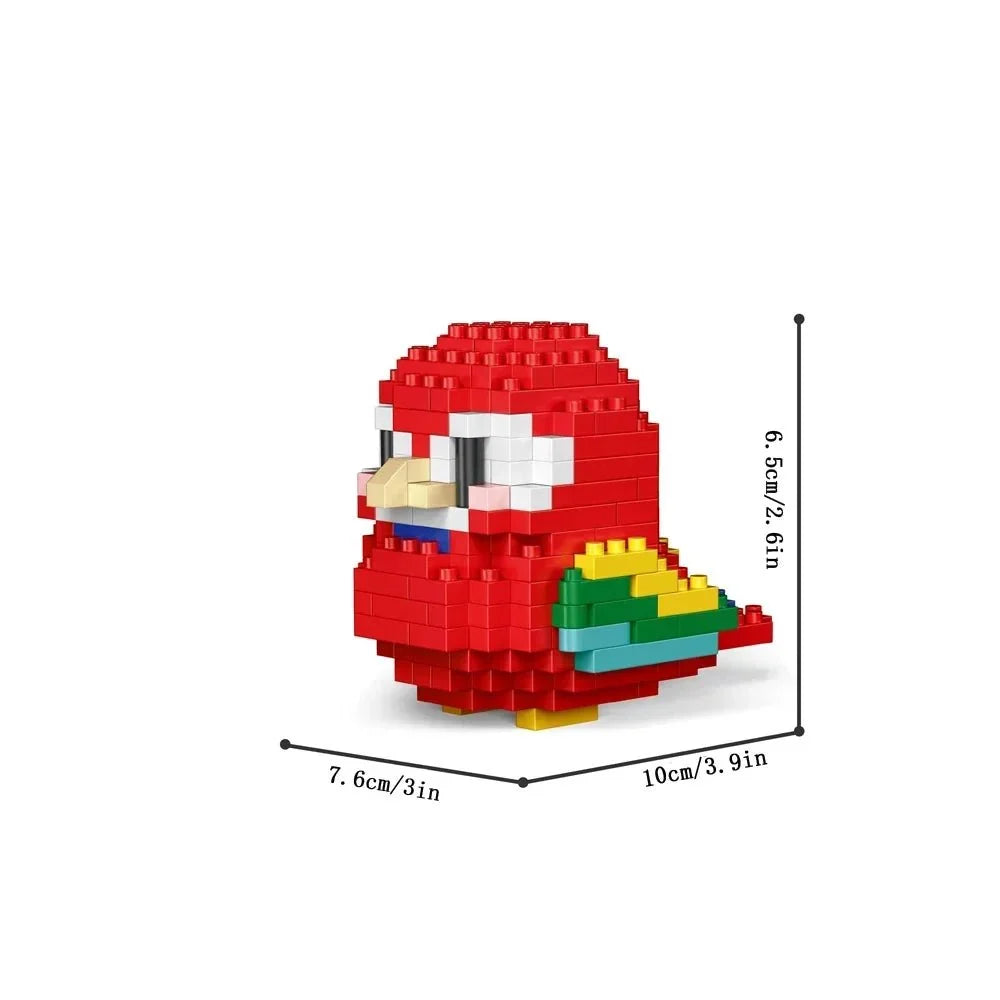 Colorful Parrot Micro Mini Building Blocks | Educational DIY Building Set for Kids and Adults