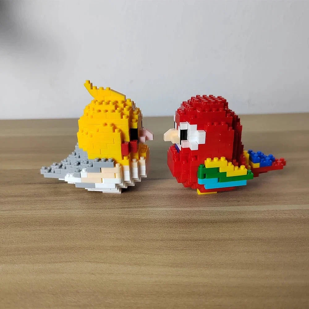 Colorful Parrot Micro Mini Building Blocks | Educational DIY Building Set for Kids and Adults