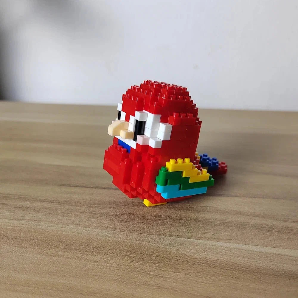Colorful Parrot Micro Mini Building Blocks | Educational DIY Building Set for Kids and Adults