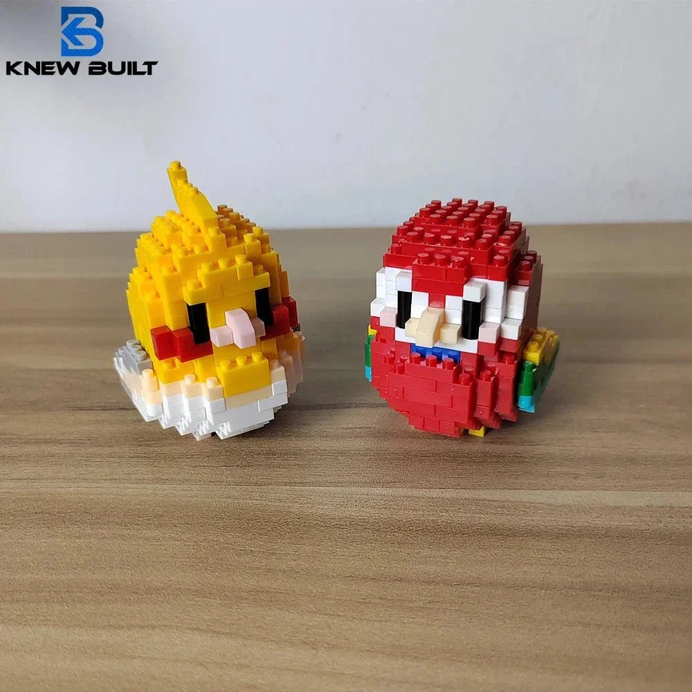 Colorful Parrot Micro Mini Building Blocks | Educational DIY Building Set for Kids and Adults