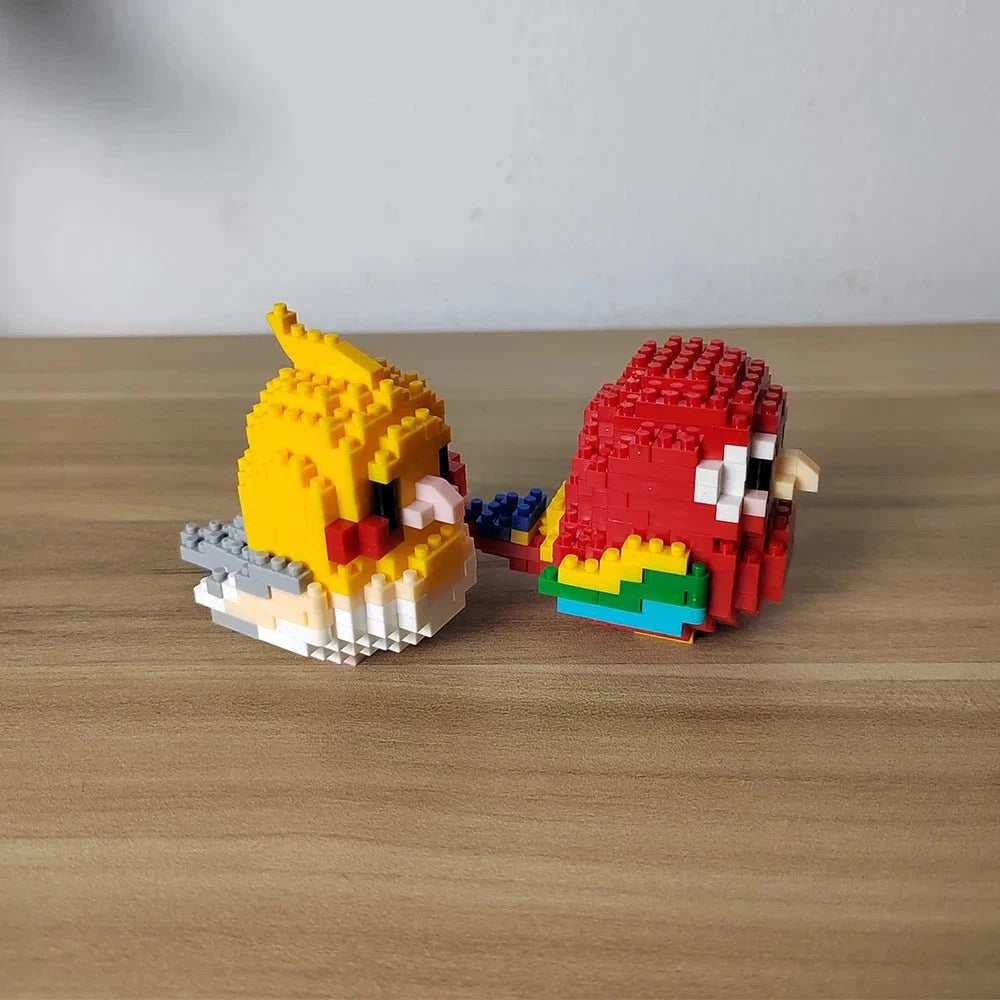 Colorful Parrot Micro Mini Building Blocks | Educational DIY Building Set for Kids and Adults