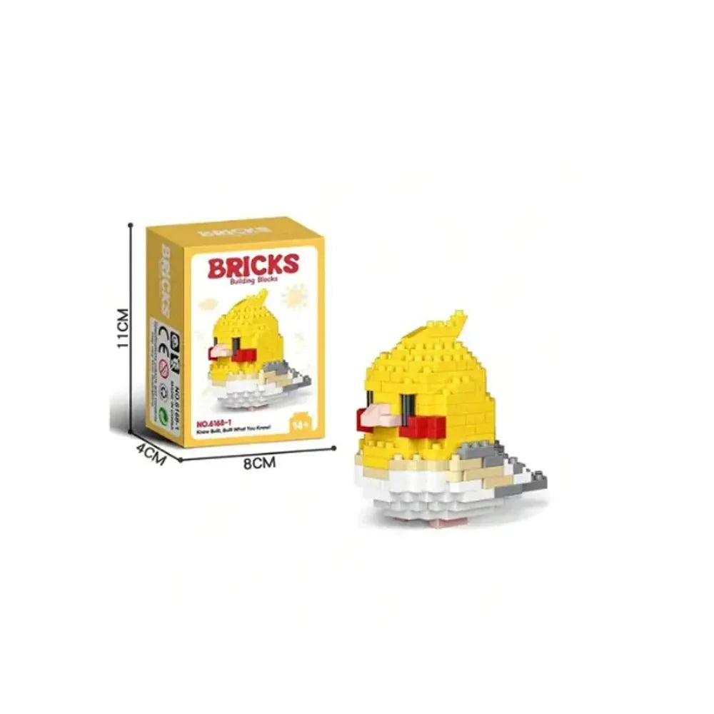 Colorful Parrot Micro Mini Building Blocks | Educational DIY Building Set for Kids and Adults