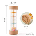 Colorful Wooden Rain Stick Rattle | Montessori Sensory Toy for Babies