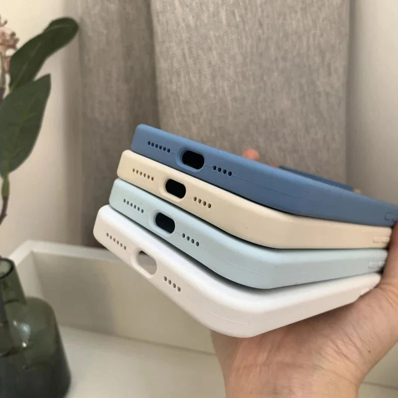 Liquid Silicone Phone Case | Full Coverage Protective Cover for iPhone 7 to 16 Series