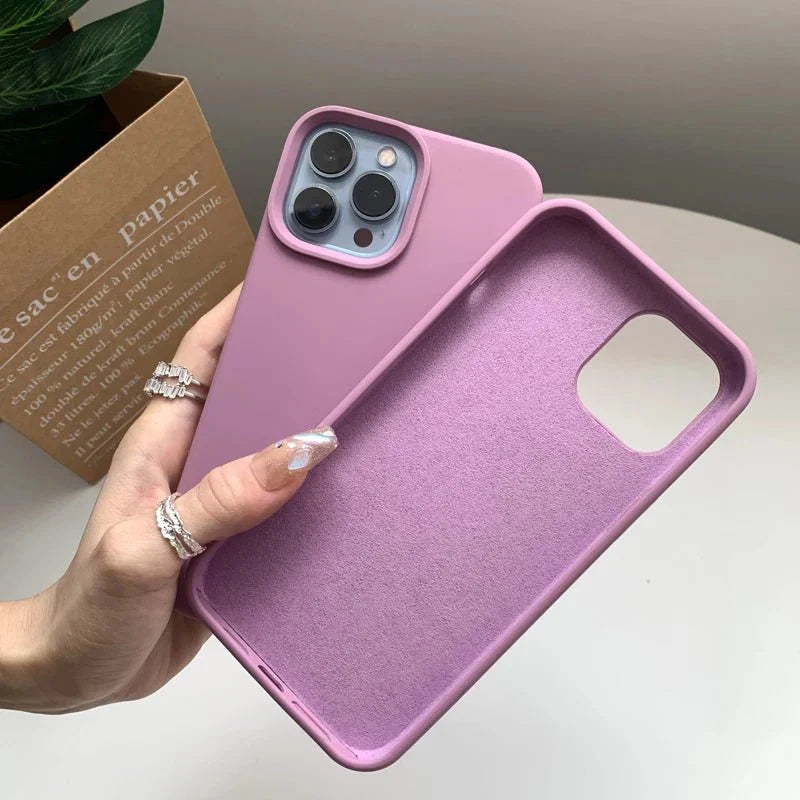 Liquid Silicone Phone Case | Full Coverage Protective Cover for iPhone 7 to 16 Series
