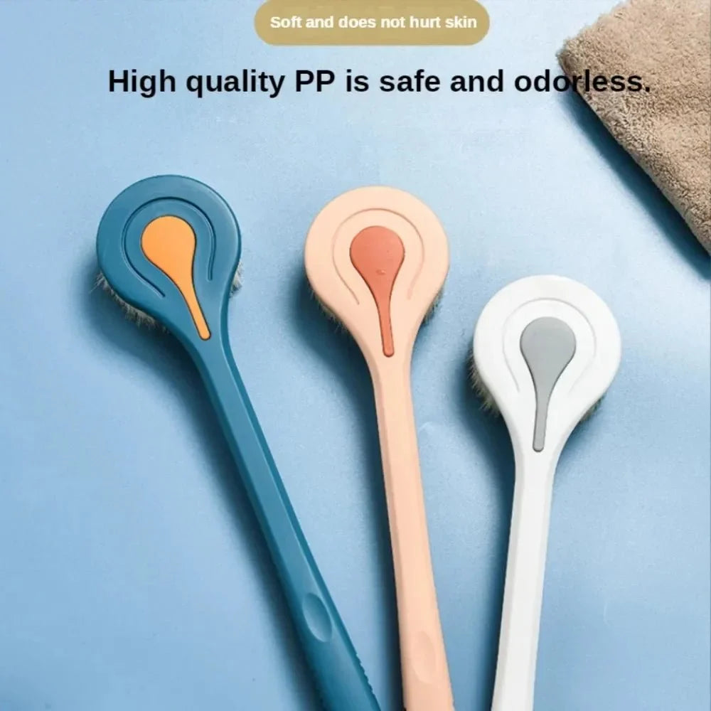 Long Handle Bath Brush | Soft Bristle Back Scrubber and Shower Exfoliator