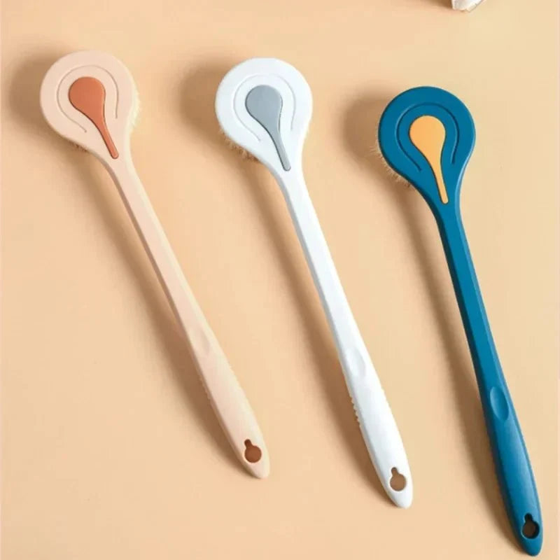 Long Handle Bath Brush | Soft Bristle Back Scrubber and Shower Exfoliator