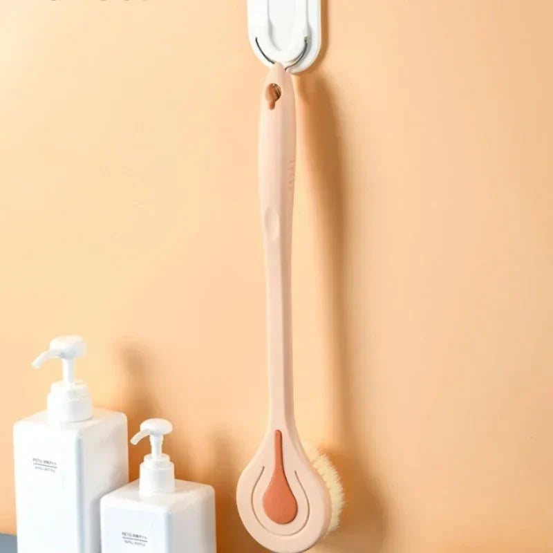 Long Handle Bath Brush | Soft Bristle Back Scrubber and Shower Exfoliator