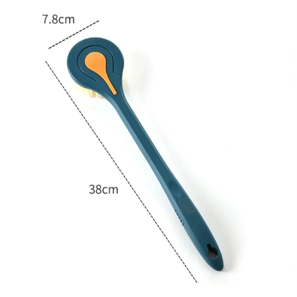 Long Handle Bath Brush | Soft Bristle Back Scrubber and Shower Exfoliator