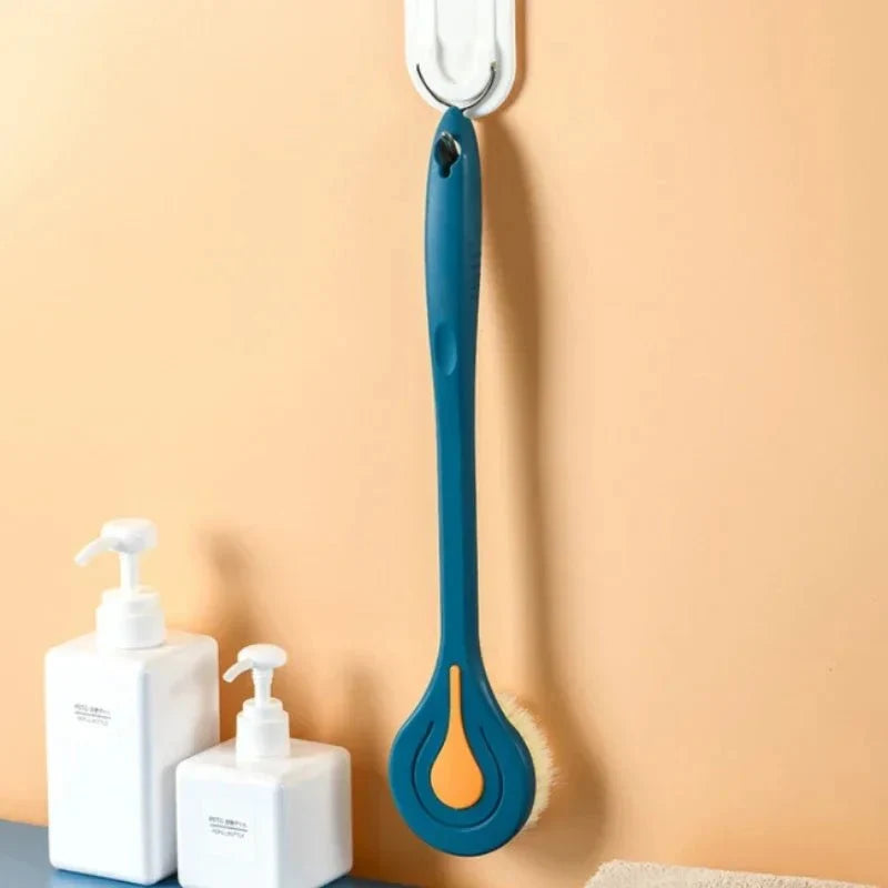 Long Handle Bath Brush | Soft Bristle Back Scrubber and Shower Exfoliator