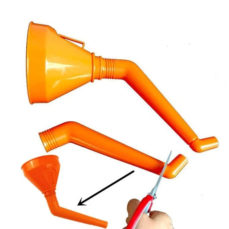 Engine Oil Funnel with Filter | Long Mouth Refueling Tool for Cars and Motorcycles