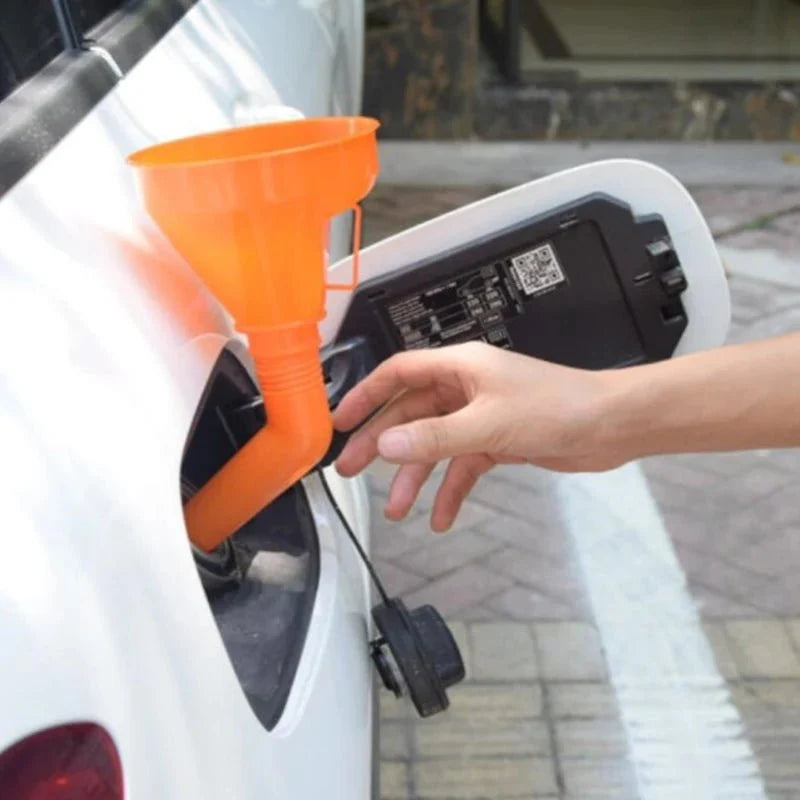 Engine Oil Funnel with Filter | Long Mouth Refueling Tool for Cars and Motorcycles