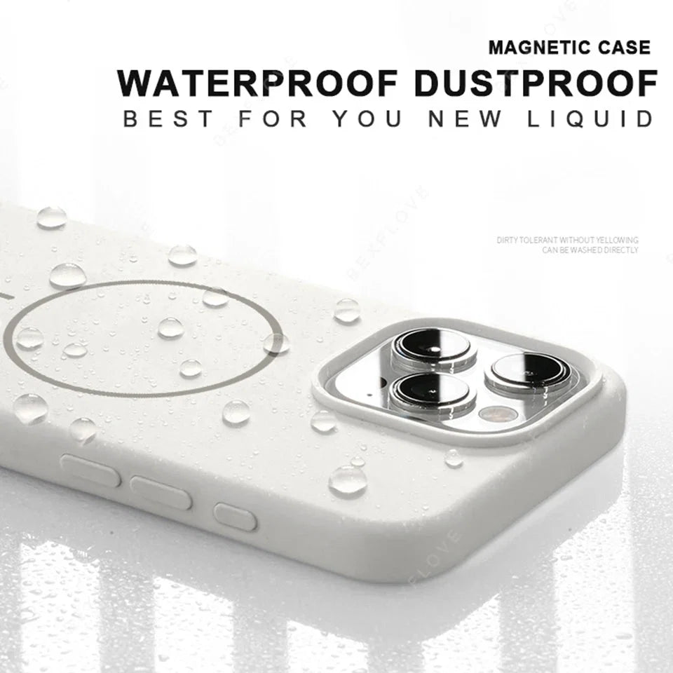 Strong Magnetic Silicone Phone Case | Wireless Charging Compatible for iPhone 12-16 Series