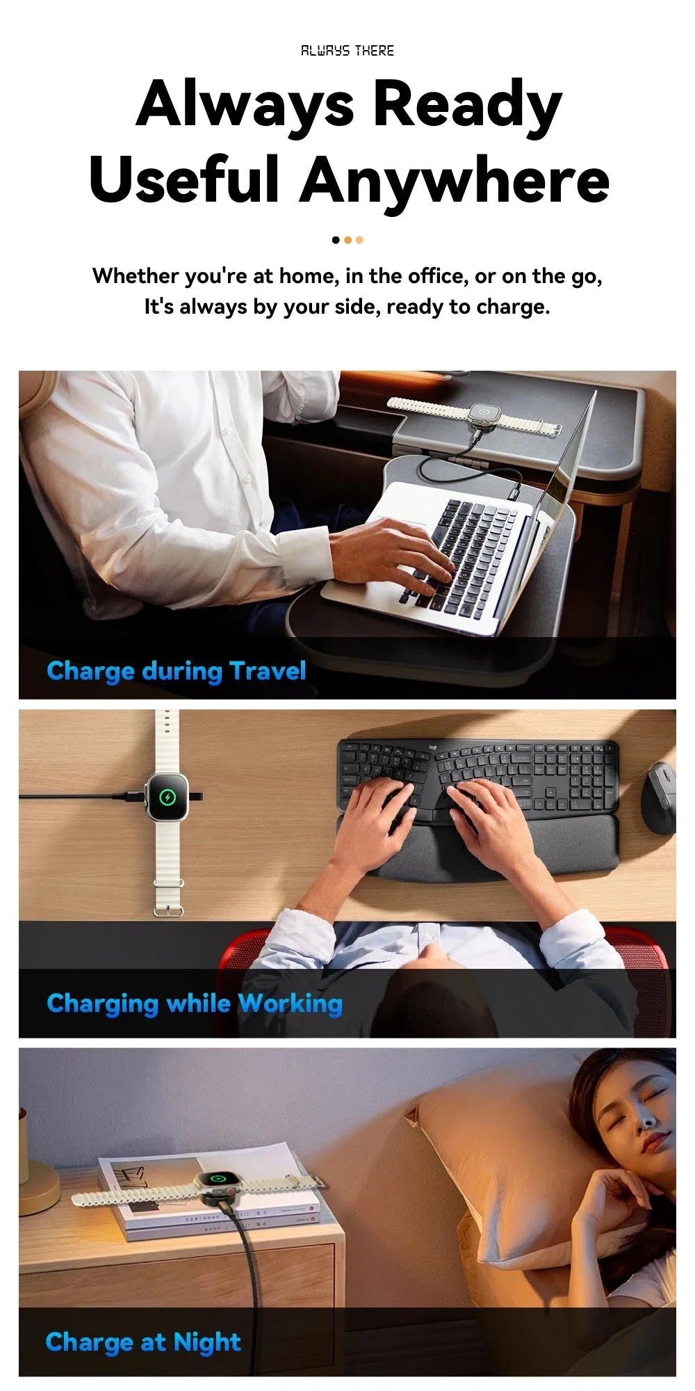 Magnetic Wireless Charger for Apple Watch | Fast Portable Charging Solution