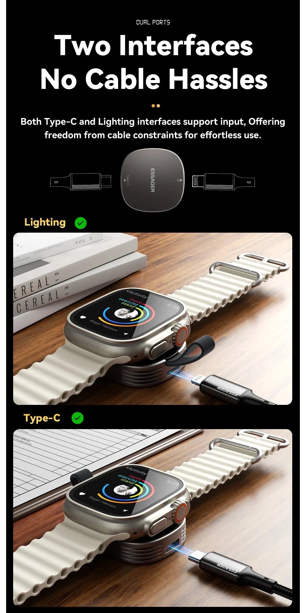 Magnetic Wireless Charger for Apple Watch | Fast Portable Charging Solution