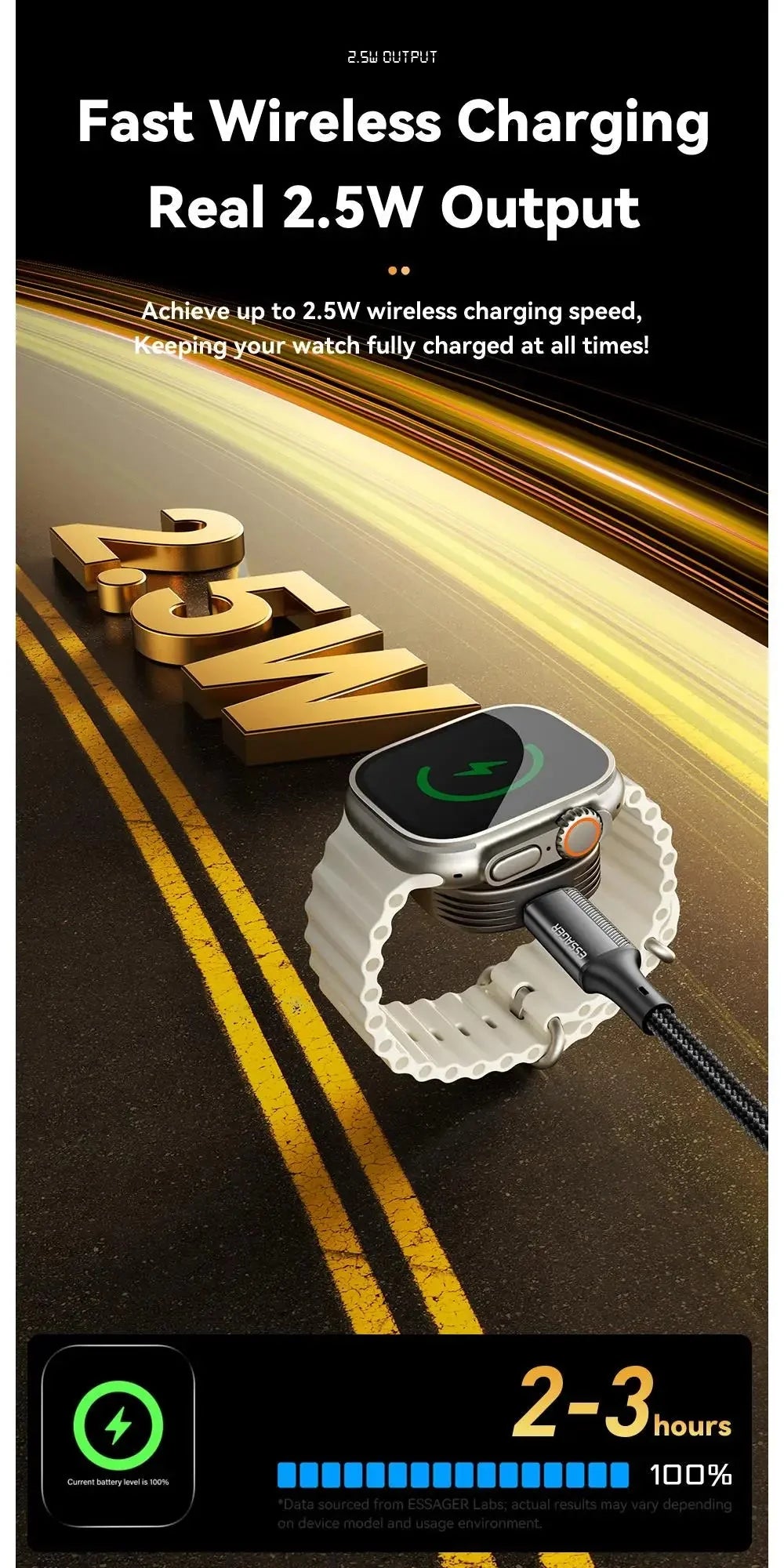 Magnetic Wireless Charger for Apple Watch | Fast Portable Charging Solution