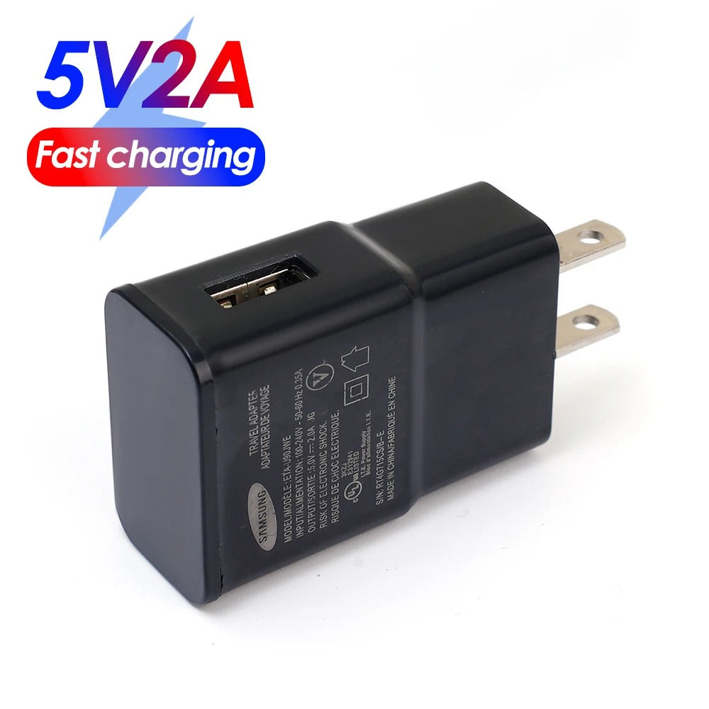 5V 2A Fast Charging USB Wall Charger | Travel Power Adapter for Samsung Devices