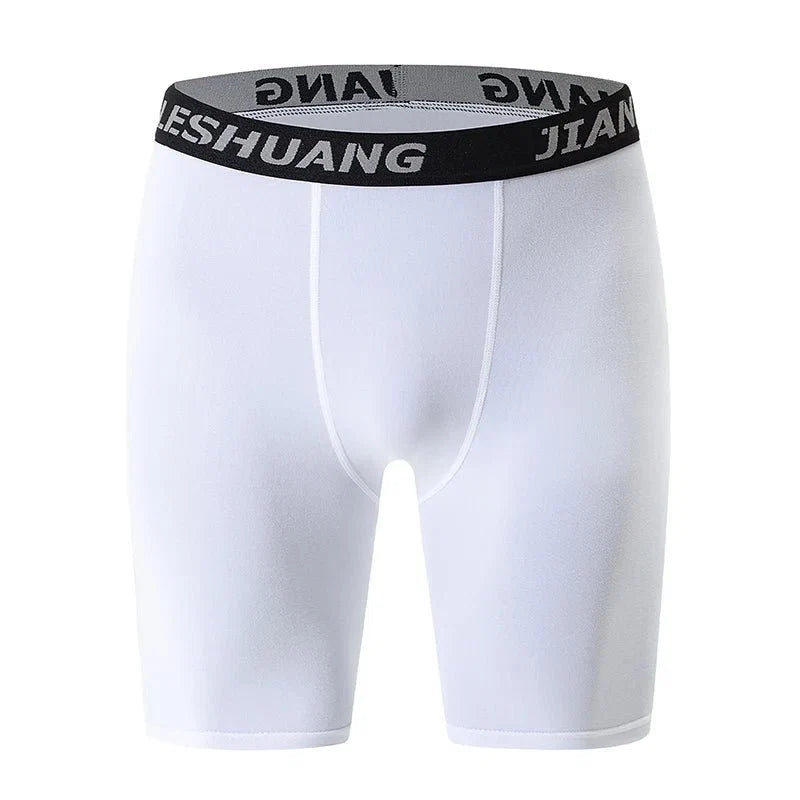 Men's Plus Size Sports Shorts | Black and White Elastic Waist Activewear