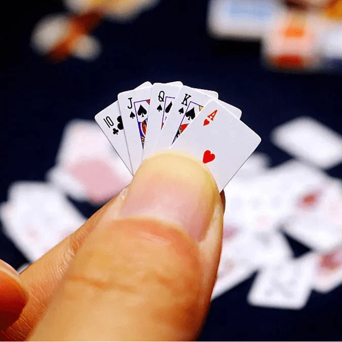 Mini Playing Cards | Funny Travel Poker Game & Dollhouse Accessory