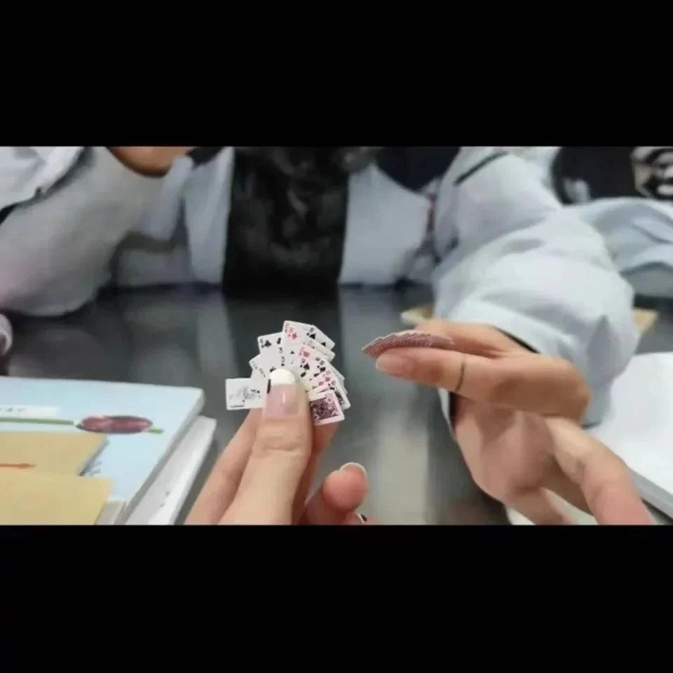 Mini Playing Cards | Funny Travel Poker Game & Dollhouse Accessory