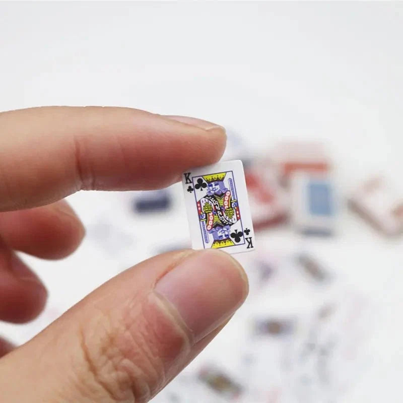 Mini Playing Cards | Funny Travel Poker Game & Dollhouse Accessory