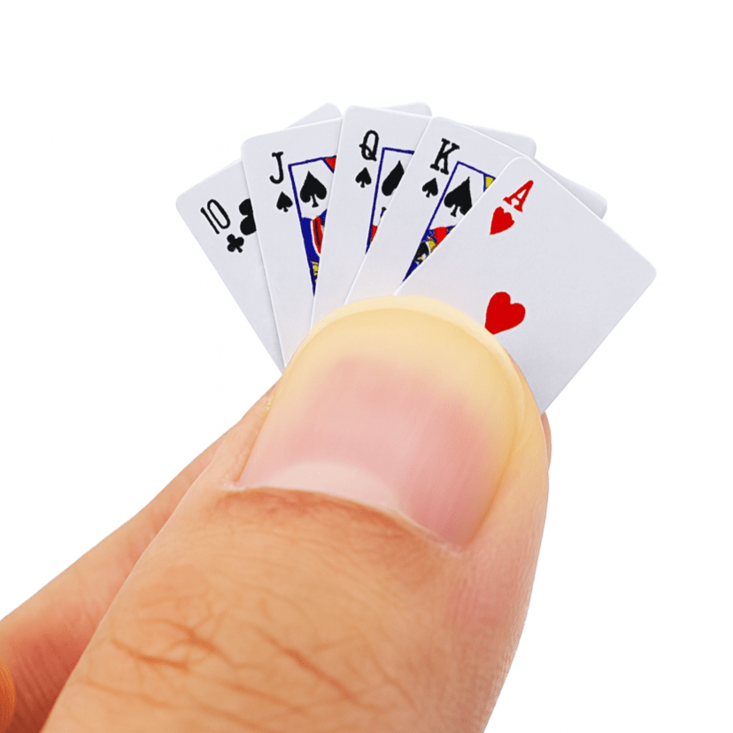 Mini Playing Cards | Funny Travel Poker Game & Dollhouse Accessory