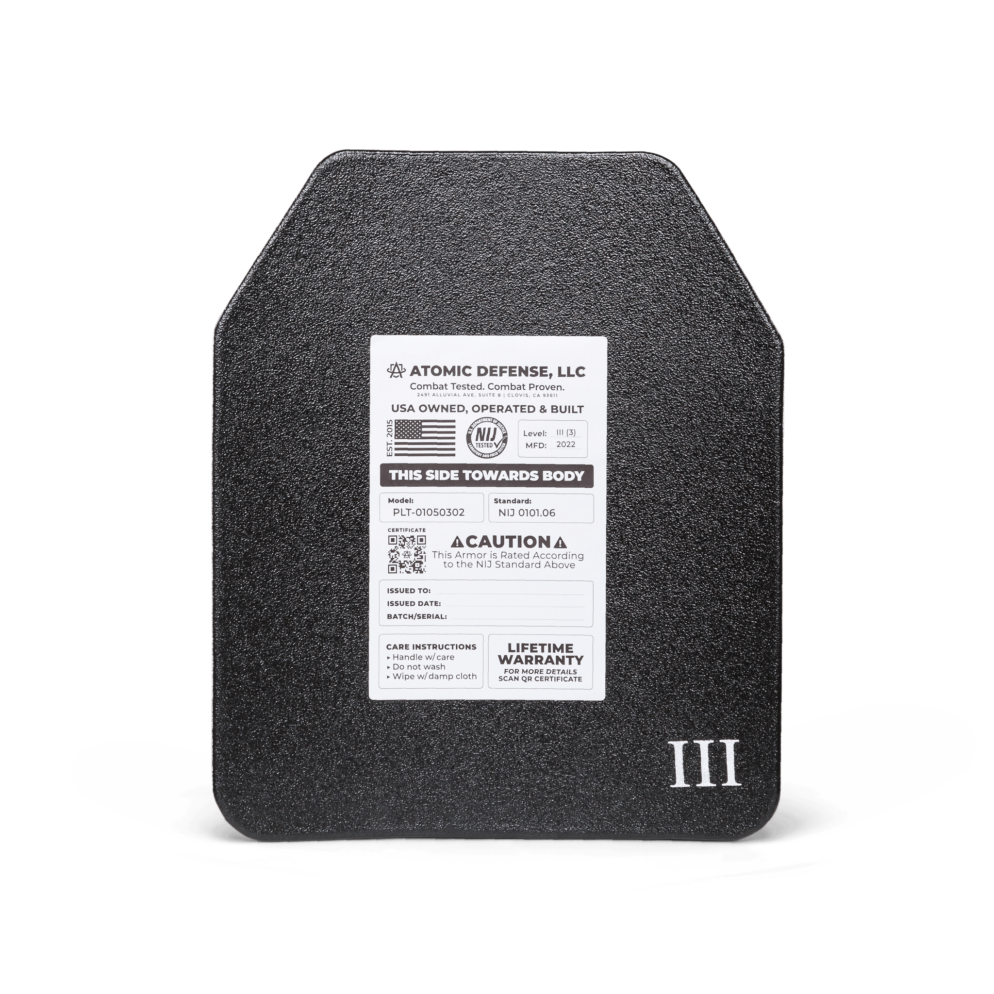 NIJ Level III+ Body Armor Plate | ESAPI | Light-weight