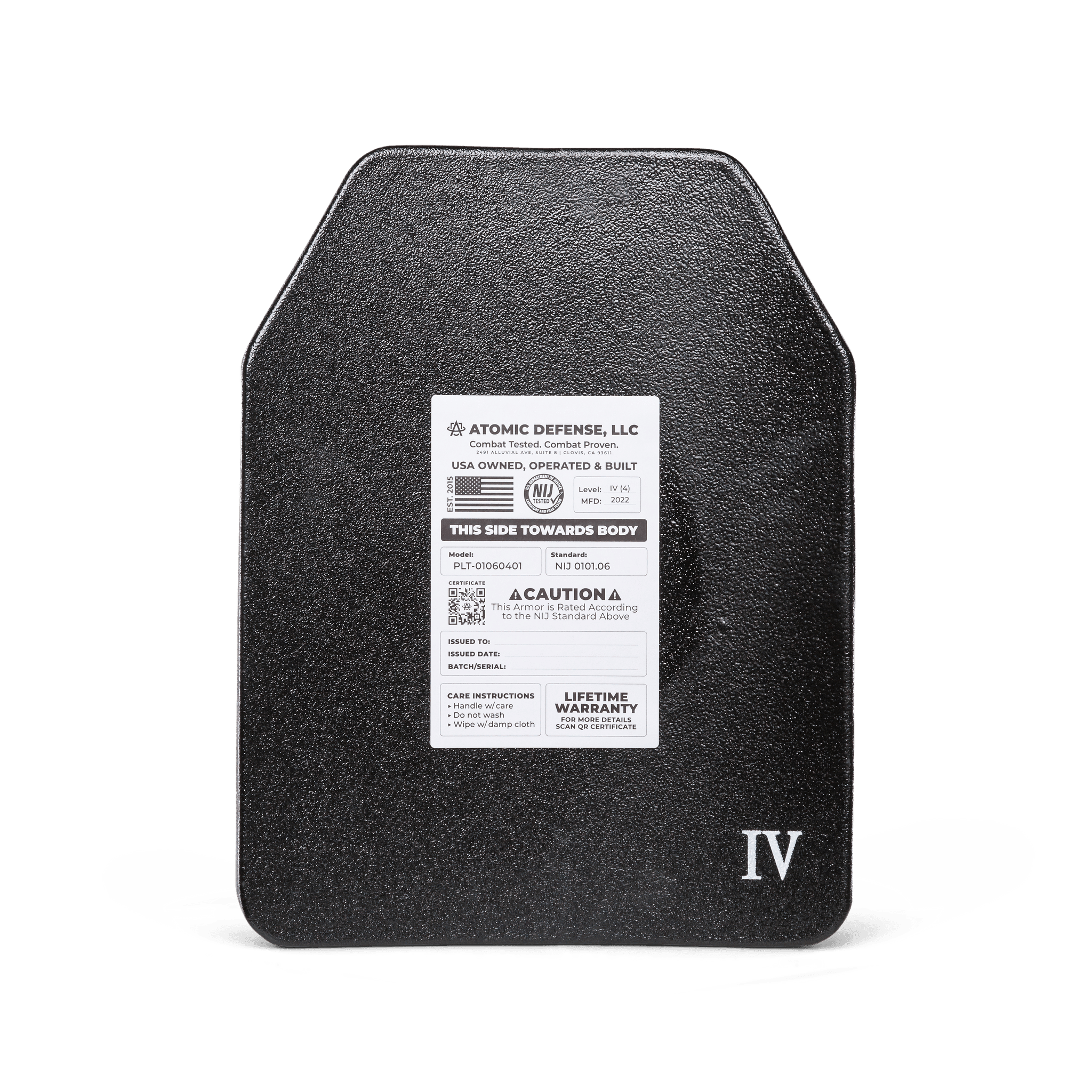 NIJ Level IV Body Armor Plate | ESAPI/XSAPI