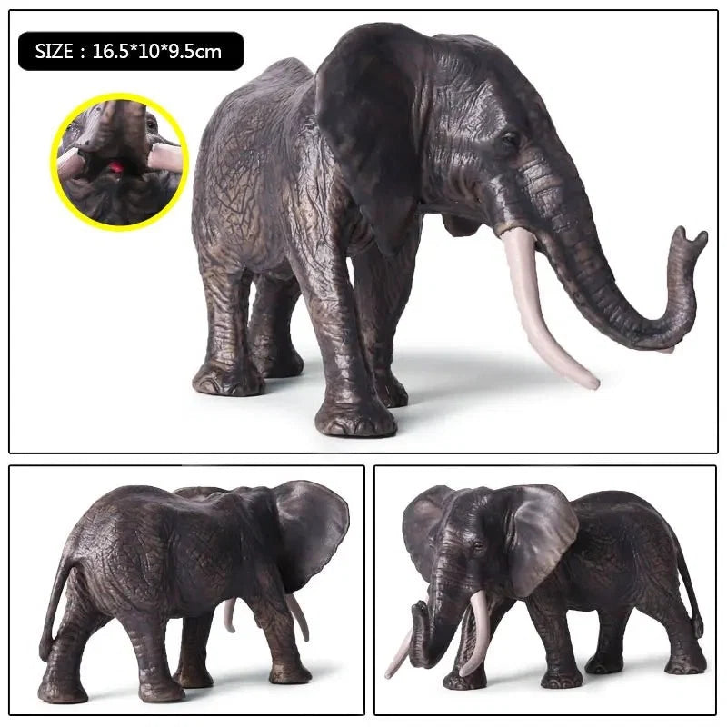 African Elephant Model | Realistic PVC Wildlife Figurine
