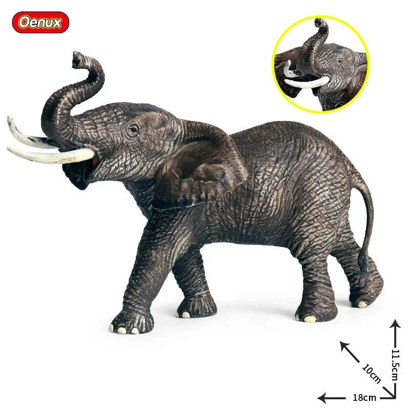 African Elephant Model | Realistic PVC Wildlife Figurine