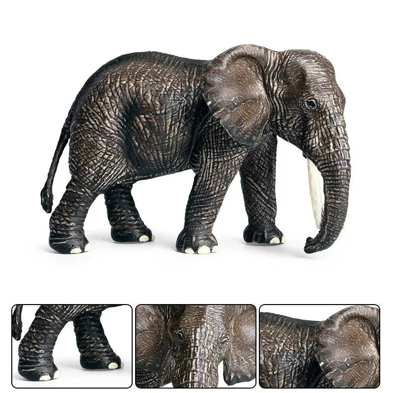 African Elephant Model | Realistic PVC Wildlife Figurine