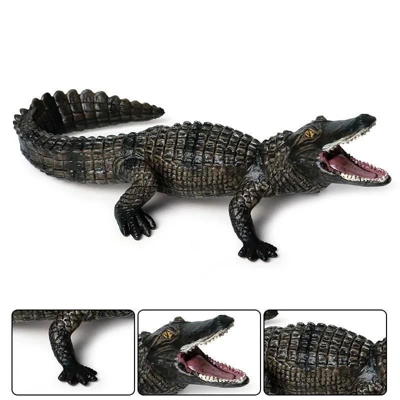 Sarcosuchus Crocodile Action Figure | Hand-Painted Wild Animal Model