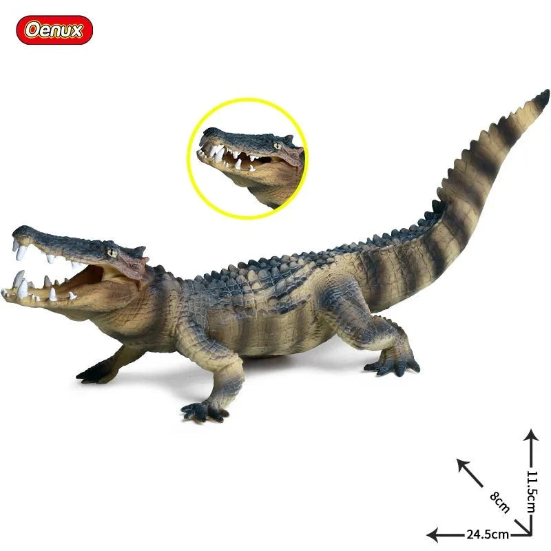 Sarcosuchus Crocodile Action Figure | Hand-Painted Wild Animal Model