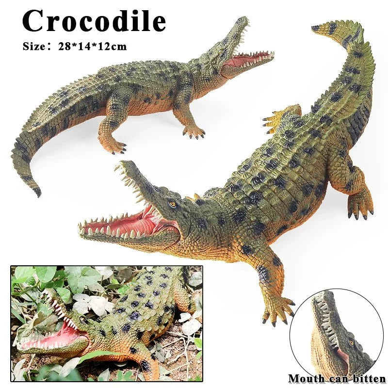 Sarcosuchus Crocodile Action Figure | Hand-Painted Wild Animal Model