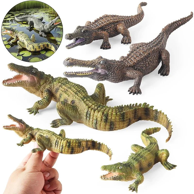 Sarcosuchus Crocodile Action Figure | Hand-Painted Wild Animal Model