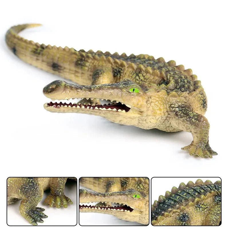 Sarcosuchus Crocodile Action Figure | Hand-Painted Wild Animal Model