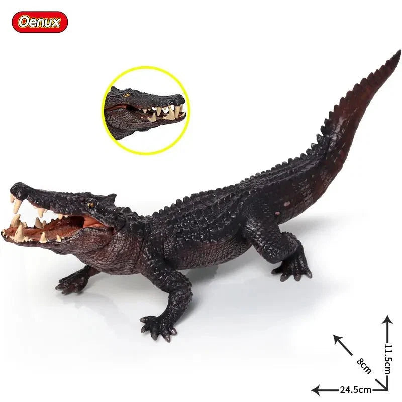 Sarcosuchus Crocodile Action Figure | Hand-Painted Wild Animal Model