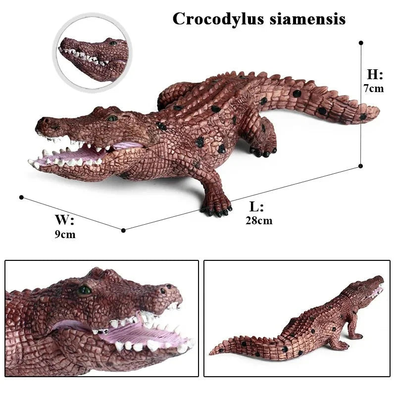 Sarcosuchus Crocodile Action Figure | Hand-Painted Wild Animal Model