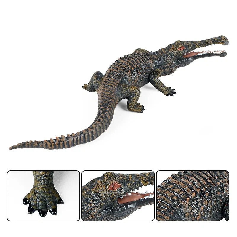 Sarcosuchus Crocodile Action Figure | Hand-Painted Wild Animal Model
