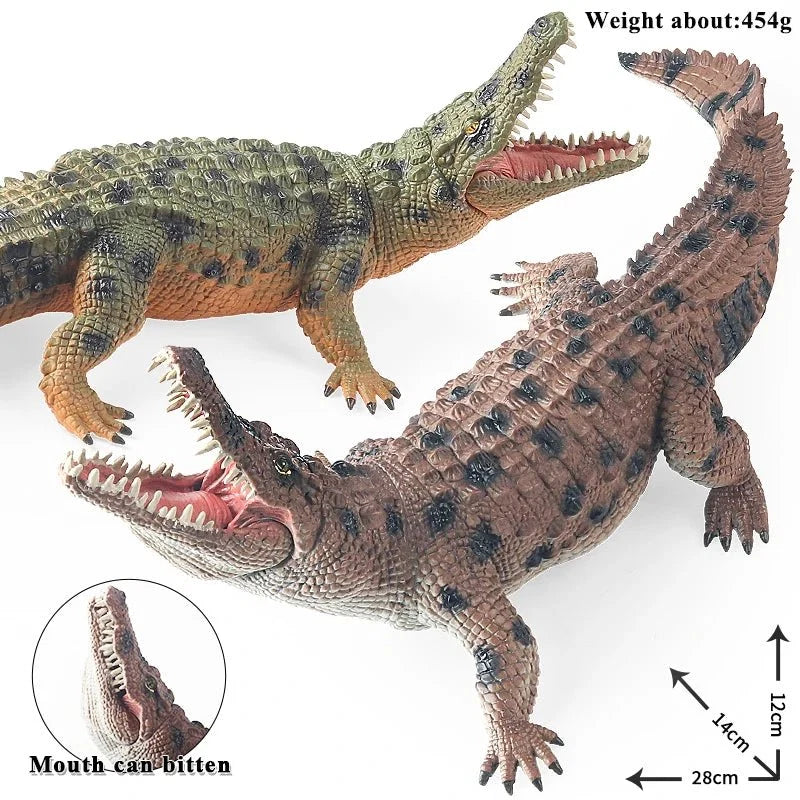 Sarcosuchus Crocodile Action Figure | Hand-Painted Wild Animal Model