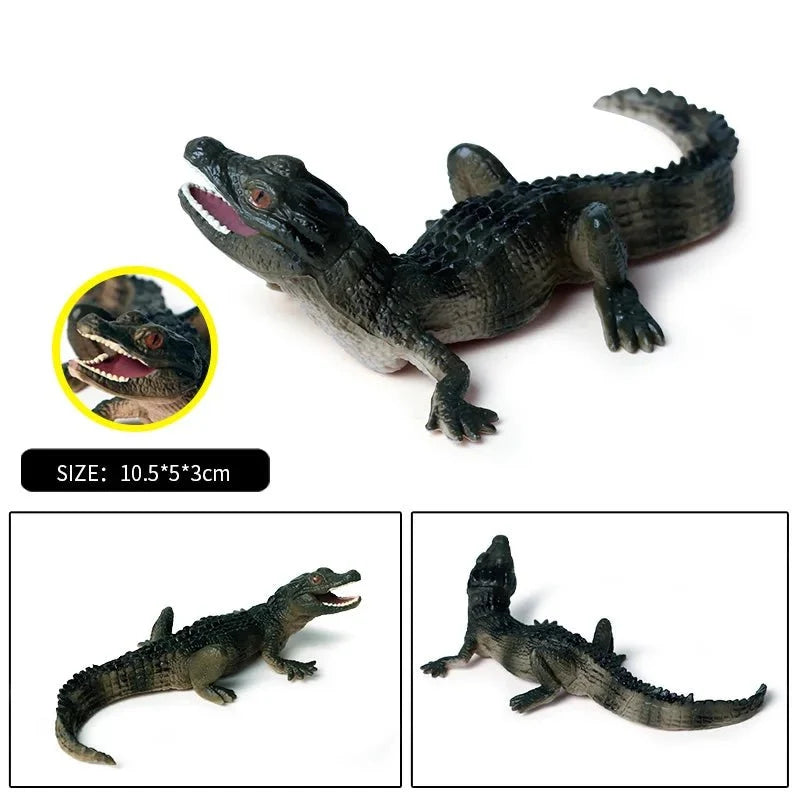 Sarcosuchus Crocodile Action Figure | Hand-Painted Wild Animal Model