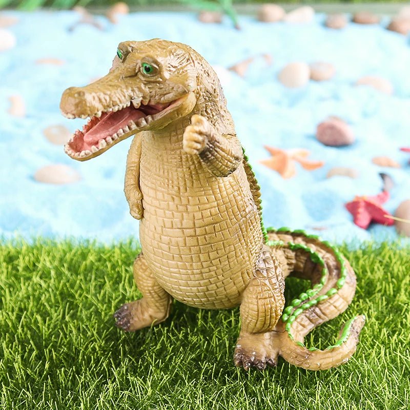 Sarcosuchus Crocodile Action Figure | Hand-Painted Wild Animal Model