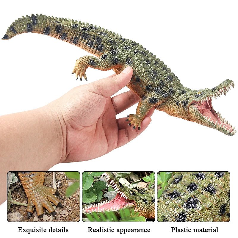 Sarcosuchus Crocodile Action Figure | Hand-Painted Wild Animal Model